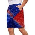 thumbnail image 6 of LEKWK Mens Shorts Drawstring Lightweight Elastic Waist Shorts with Pockets Mid Rise Loose Fit Bermuda Shorts Casual Lounge Beach Vacation Everyday Wear Brown M, 6 of 7