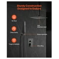 thumbnail image 6 of Rainfall Shower System, Matte Black Shower Set with 10-Inch Rain Shower Head & Handheld Spray, Ceiling Mount Bathroom Fixtures, Brass Valve Included, 6 of 9