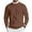 Brown, variant on Fgvctg Sweaters for Men Ribbed Knit Crewneck Pullover Sweater Loose Dressy Slim Fit Long Sleeve Sweaters Vintage Textured Fall Blouse Khaki 4XL