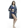 thumbnail image 4 of Women's Polka Dot Plush Shawl Collar Mid-Thigh Length Bath Robe, 4 of 10