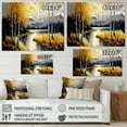 thumbnail image 4 of Designart Grey And Yellow Birch Trees By The Lake II Canvas Wall Art, 4 of 5