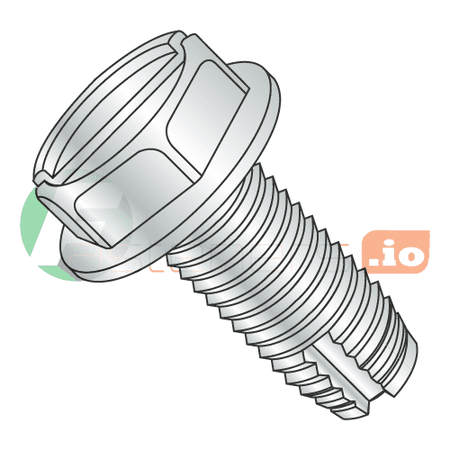 

6-32 x 1/4 Type 1 Thread Cutting Screws / Slotted / Hex Washer Head / Steel / Zinc (Quantity: 10 000 pcs)