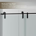 thumbnail image 5 of Kullavik Shower Door 56-60" W x 76" H Frameless Shower Door,Sliding Shower Door with 5/16"(8mm) Clear Tempered Glass,Glass Shower Door w/Seal Strip Parts and Handle,Stainless Steel Hardware,Black, 5 of 9