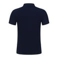 thumbnail image 4 of IYTR Mens Business Shirts Fashion Relaxed Fit Shirts Casual Comfy Summer Solid Color Short Sleeve T Shirts Button-up Round Neck Navy XXL, 4 of 6