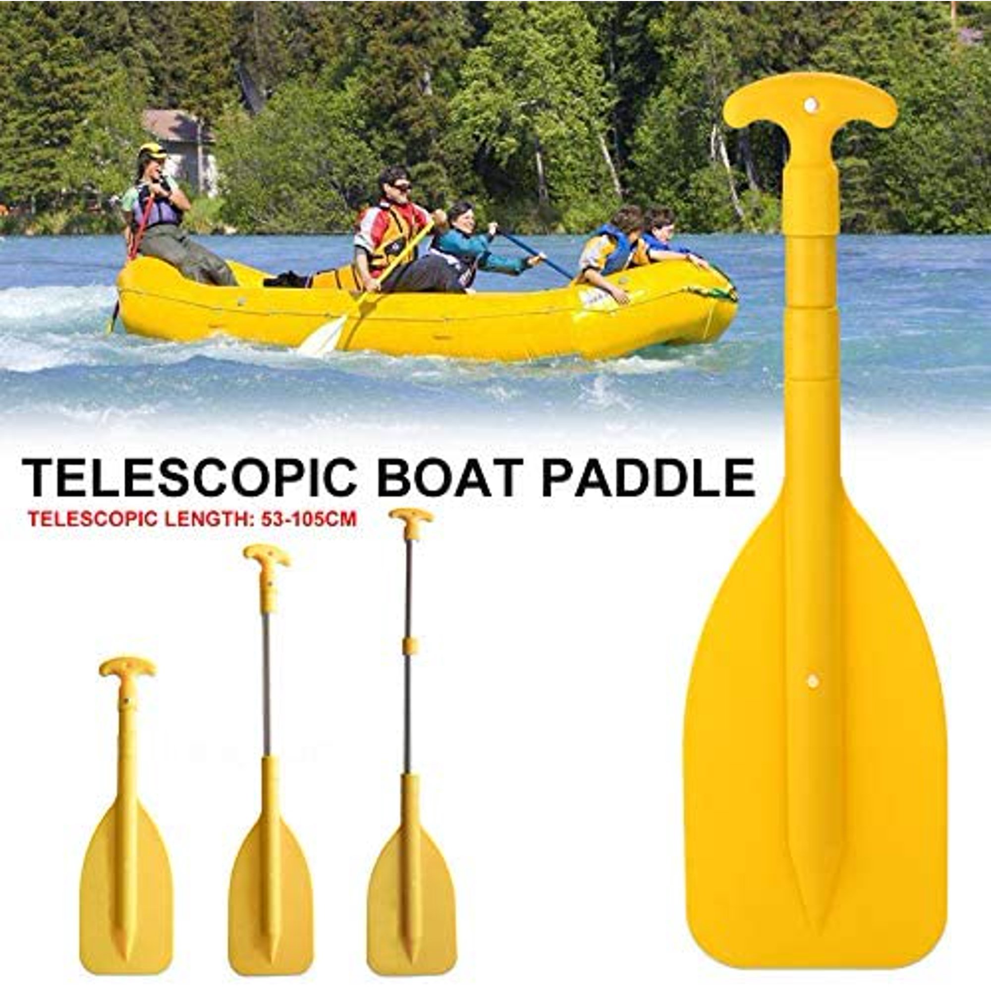 Pagaie Enfant Aluminium 140-170 Cm - Pour Kayak Gonflable Ou Rafting