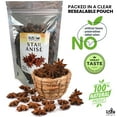 thumbnail image 7 of Fusion Select Dried Star Anise - Whole Badian Spice for Oriental & Indian Dishes & Recipes - Natural Herbs & Seasoning for Baking & Cooking - Packed in a Clear Resealable Pouch - 22 Servings, 4 oz., 7 of 7