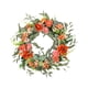 thumbnail image 5 of Corona de hojas de peonía de simulación, corona de puerta delantera, corona de flores artificiales para decoración del hogar de verano, para, 5 of 9