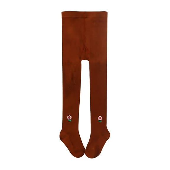 Ruyang Baby Girl Tights,Toddler Leggings with Cute Embroidered Flowers Pattern Stockings Pants,Winter Warm Pantyhose