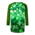 thumbnail image 7 of successthop St Patricks Day T Shirts for Women Green Oversized Crewneck Top Long Sleeve Shirt Plus Size Outfits 4XL, 7 of 7