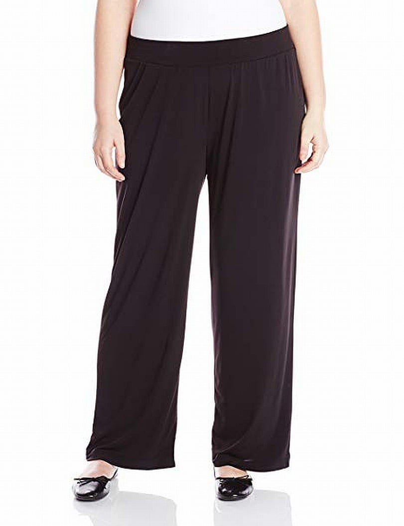 NY Collection Pants - Womens Pants Plus Wide Leg Solid Stretch 2X ...