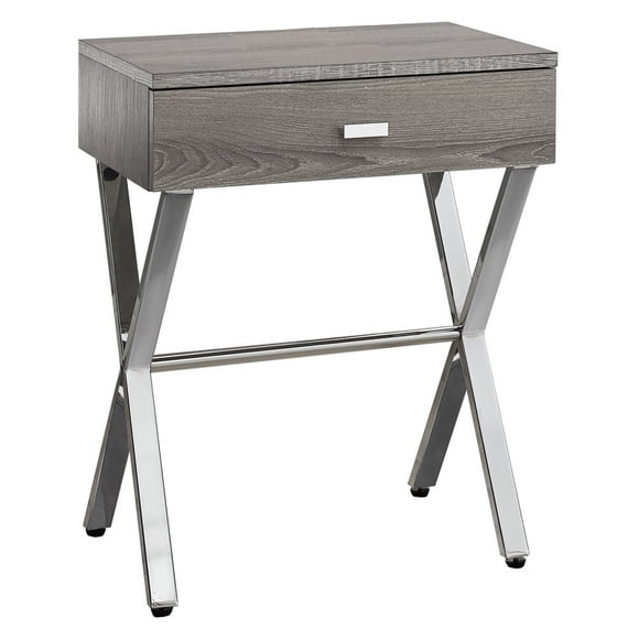 Mesa de Noche Monarch Specialties 56x30x46 cm Taupe Oscuro