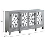 ACME Magdi Rectangular Console Table in Antique Gray