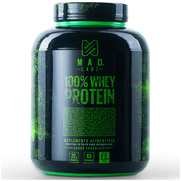 Mad Labz 100% Whey, 2.26kg 63 Servicios, Sabor Chocolate, 100% Whey Proteína MAD LABZ Proteina 100% Whey Chocolate