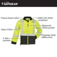 thumbnail image 4 of SAFEGEAR Type R Class 3 Softshell Jacket - Large - Lime Green/Yellow & Black, High Visibility Jackets for Men or Women - ANSI/ISEA Compliant - J. J. Keller, 4 of 7