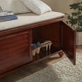 thumbnail image 2 of Weston Home Georgia Entryway Storage Bench with Cushion, Espresso, 2 of 5