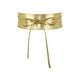 thumbnail image 1 of Cinturón envolvente de imitación de cuero Obi para mujeres Inspire Chic para vestido de noche dorado, talla única, 1 of 7