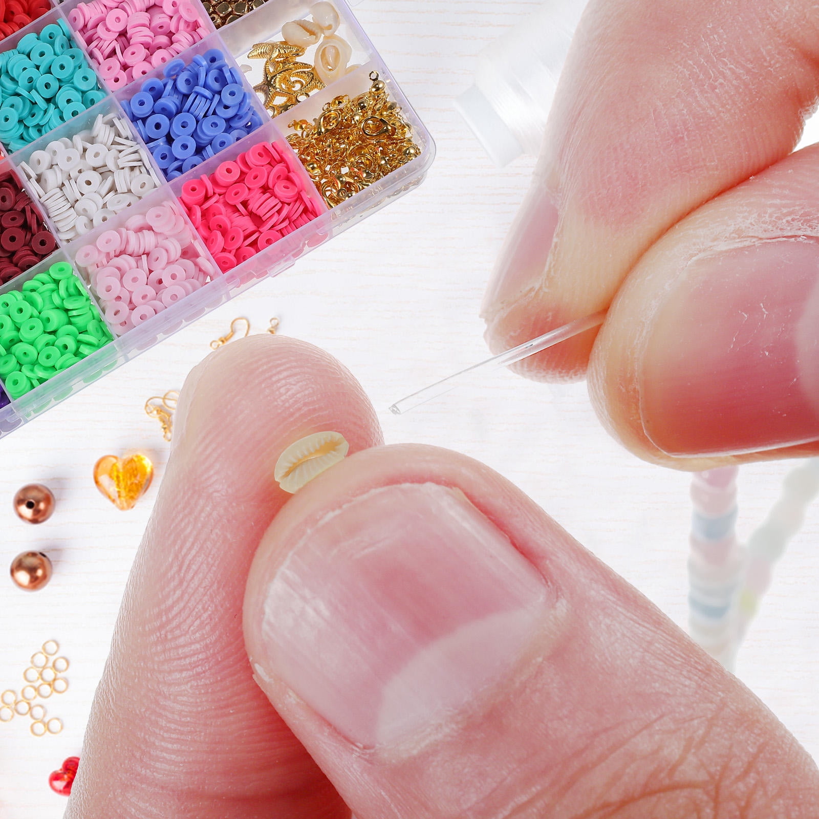 BESTYASH Bracelet Making Kit 1 Set with Assorted Polymer Clay Beads for Unique Jewelry Accessories