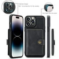 thumbnail image 6 of Case for iPhone 14 Pro 6.1 inch 2022, Detachable Magnetic Wallet Credit Card Cash Slot Case Cover Support Wireless Charging Functional Kickstand Compatible with iPhone 14 Pro 2022 (Black), 6 of 16