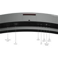thumbnail image 4 of Lenovo ThinkVision T34w-30 34" WQHD 3440x1440 60Hz 21:9 4ms 1500R Curved Monitor, 4 of 11