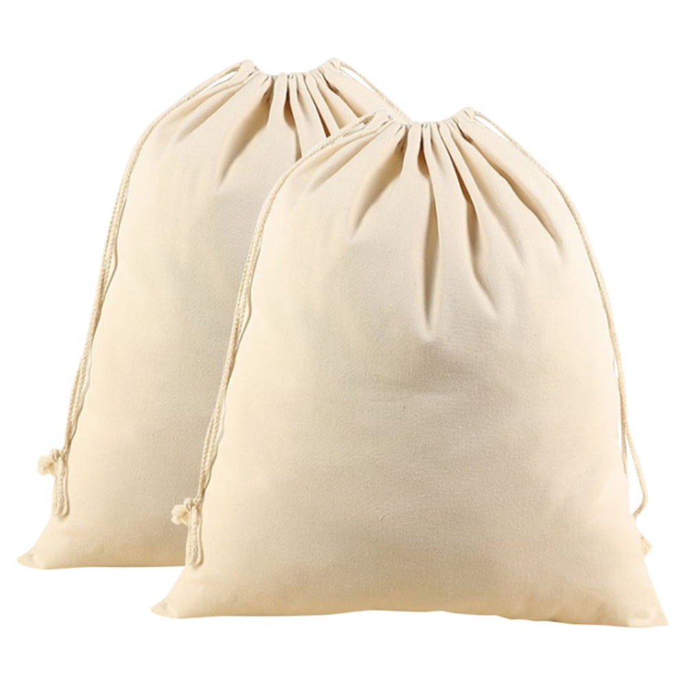 Fly Sunton 2 Pack Extra Large Cotton Canvas Heavy Duty Laundry Bags Versatile Multi Use Beige