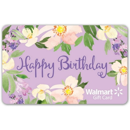 Floral Birthday Walmart Gift Card