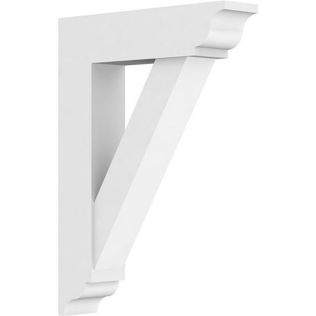 Ekena Millwork BKTP03X16X22TRA01 Support PVC de Qualité Architecturale Traditionnelle Standard avec Extrémités Traditionnelles - 3 x 16 x 22 Po.