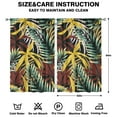 thumbnail image 2 of Summer Vibrant Jungle Leaves Kitchen Curtains - 2 Pack, Tropical Floral Design, Rod Pocket, 52x84 Inch, Farmhouse Decor, 2 of 2