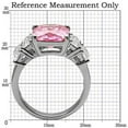 thumbnail image 2 of Luxe Jewelry Designs Stainless Steel Women's Engagement Ring with Cubic Zirconia Tourmaline - Size 6, 2 of 4
