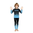 thumbnail image 2 of Halloween Pajamas, Family Matching Pajamas, Halloween Matching Family Pajamas Black Blue Bat Gradient Long Sleeve Set for Costume Party, Halloween Pajamas for Family, 10 Years, 2 of 5
