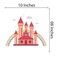 thumbnail image 3 of CASTLE - Easy To Apply Multicolored Fairytale Dream Land Themed Decoration Medieval Fortress Clouds & Birds Design Vinyl Wall Decal - Kids Nursery Bedroom Castle Wall Sticker 10" x 8", 3 of 3