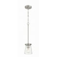 thumbnail image 5 of Craftmade - Connell 1 Light 20 in. Brushed Polished Nickel Finish Mini Pendant Light with Clear Glass, 5 of 8