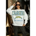 thumbnail image 6 of Women's Gameday Couture  White Los Angeles Chargers  Sunday Drives Oversized Crewneck Pullover Sweatshirt, 6 of 7