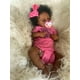thumbnail image 3 of Muñeca Reborn Pinky Black Girl, 50 cm, realista, con ropa, 3 of 5