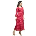 thumbnail image 3 of Yash Gallery Women's Cotton Printed Anarkali Kurta (Red), 3 of 5
