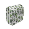 thumbnail image 1 of Cactus Stand Mixer Cover, Hand Drawn Foliage Pattern with Ornamental Pottery Design Sketch Style Art, Kitchen Appliance Organizer Bag Cover with Pockets, 5 Quarts, Green Black White, by Ambesonne, 1 of 4
