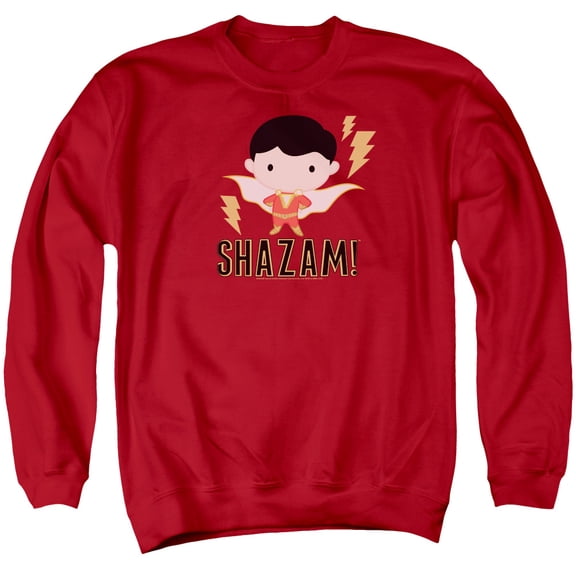 Shazam Movie Shazam Chibi Adult Crewneck Sweatshirt Red