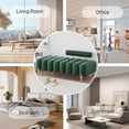 thumbnail image 5 of Rophefx Ottoman Bench for Living Room,Foot Rest with Gold Metal Legs,52.2" Entryway Bench,Velvet End of Bed Bench,Green, 5 of 8
