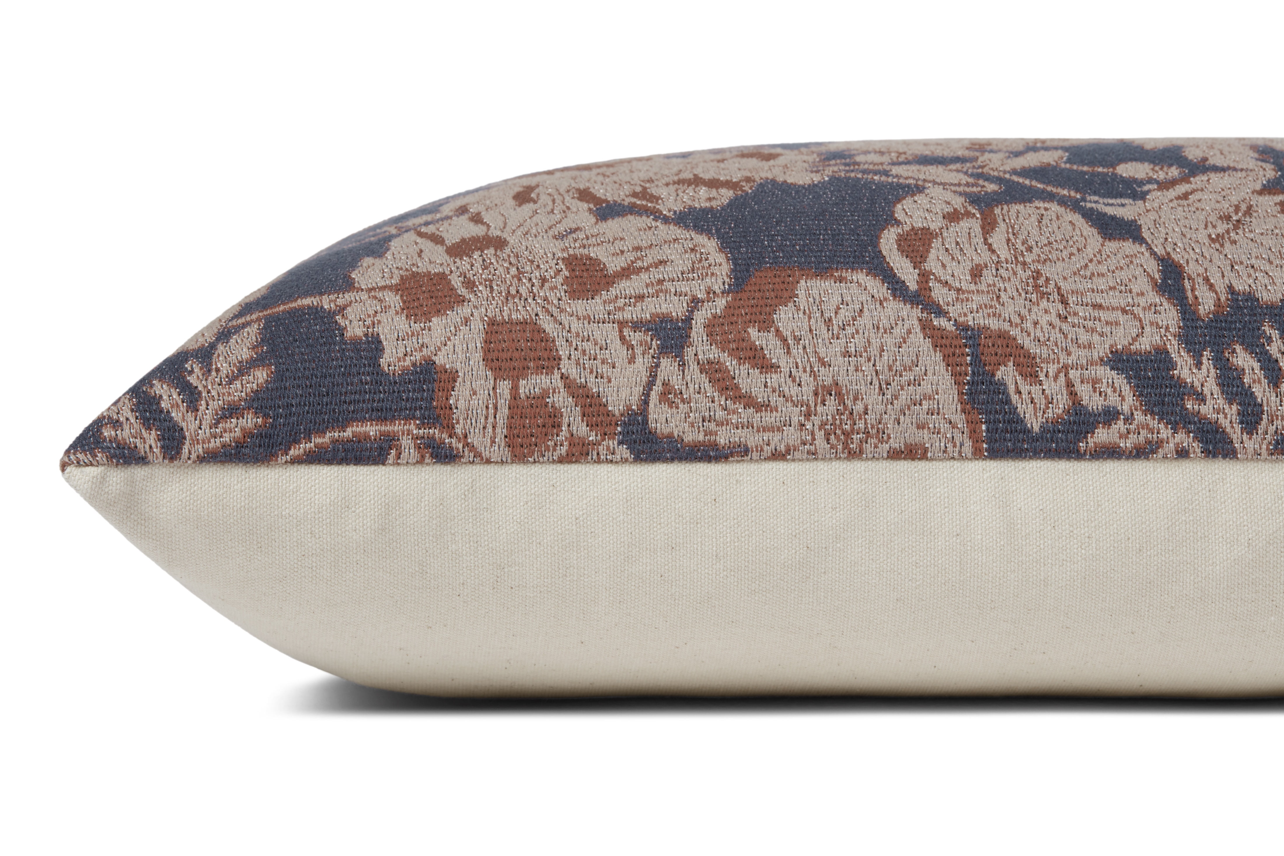 Chris Loves Julia x Loloi Matilda Navy / Clay 18'' x 18'' Decorative Pillow