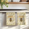 thumbnail image 7 of Bees Kitchen Towels Set of 3, Daisy Flowers Spring Summer Honey Floral Leaf Plant Absorbent Dish Towels for Kitchen, Microfiber Hand Towel, Quick Drying Tea Towel for Cleaning Decorative Dishcloths, 7 of 7