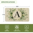 thumbnail image 3 of Spring Eucalyptus Leaves Monogram Letter A Door Mat 30 X 17 Inch Family Last Name Initial Welcome Doormat Indoor Outdoor Entrance Floor Rug Non Slip Spring Summer Decor Rubber Mats, 3 of 6