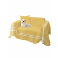 thumbnail image 2 of Pure Yellow Couch Cover for 2 Cushion Couch, Simple Solid Color Washable Love Seat Sofa Covers Slipcover, Throw Sofa Covers for Pets, Furniture Protector 71"x102", 2 of 9