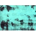 thumbnail image 1 of Ahgly Company Machine Washable Indoor Rectangle Abstract Turquoise Blue Modern Area Rugs, 8' x 10', 1 of 4