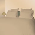 thumbnail image 2 of Just Linen 300 TC 100% Cotton Sateen, Solid Nomad, Queen 4 Piece Sheet Set with Deep Pocketed Fitted Sheet, 2 of 3