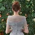 thumbnail image 4 of Women Evening Party Shrug Solid Color Shawl Dress Cover Up Shoulder Cape Wedding, 4 of 8