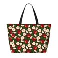 thumbnail image 2 of Daiia Red Fruit Beach Travel Bag - Water-Resistant Beach Bag, Lightweight Tote with 7 Pockets for Women and Men - Gym,Pool,Camping,Reusable Grocery Bag, 2 of 7
