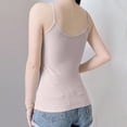 thumbnail image 3 of ShomPort Pajamas for Womens Ribbed Sleeveless Backless Thin Straps Cotton Slim Nightwear Casual Daily Basic Layer Tank Tops, 3 of 4