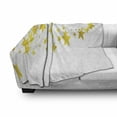 thumbnail image 3 of Stars Soft Flannel Fleece Blanket, Wave of Vibrant Stars in Golden Yellow Tones Modern Design Celestial Elements, Cozy Plush for Indoor and Outdoor Use, 50" x 60", Yellow and White, by Ambesonne, 3 of 6