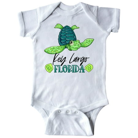 

Inktastic Key Largo Florida Happy Sea Turtle Gift Baby Boy or Baby Girl Bodysuit
