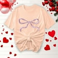 thumbnail image 2 of Primavera Top Mujeres Moda Casual Nueva Cinta de Arco Impresa Cuello Redondo Camiseta de Manga Corta, Camiseta de Cuello Tripulado, 2 of 8