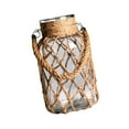 thumbnail image 5 of CoudarTitie Flower Vase with Rope Net Rope Wrapping Decorative Bottle Rustic Hanging Jar for L, 5 of 9
